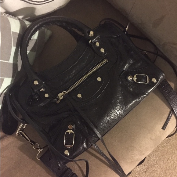 Balenciaga Handbags - Balenciaga Black Mini City Crossbody Bag