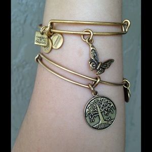 Alex and ani gold bangle "Tree of Life"