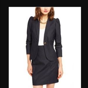 EXPRESS navy pinstripe blazer SZ 2