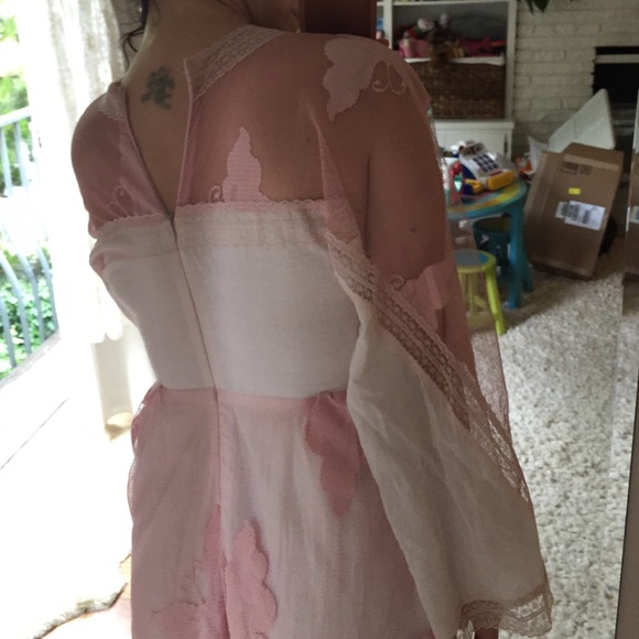 Bohemian goddess gown. Embroidered lace. vintage Chasing Unicorns-like ✨ - Picture 4 of 4