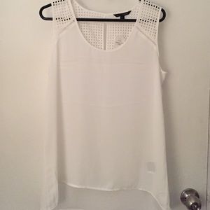 Banana republic white sleeveless blouse