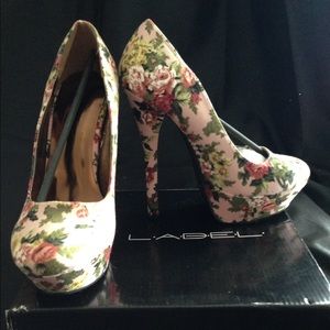 Gorgeous pink floral heels