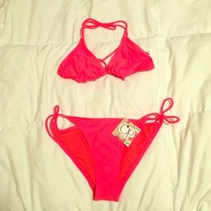 Orange Op Bathing Suit