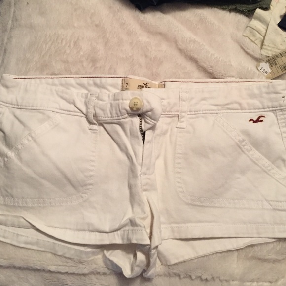 Hollister white shorts