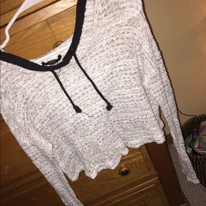 forever 21 cropped lightweight sweatshirt