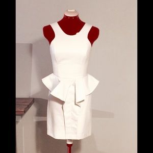 ArmaniExchange faux snakeskin peplum dress SZ 0