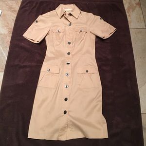 beige trench coat dress
