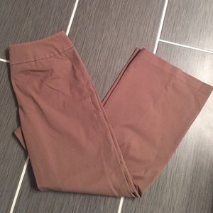 LOFT tan wide leg trousers