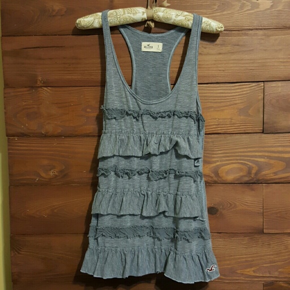 Grey Hollister Ruffle Tank