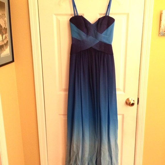 BCBGMaxAzria Blue Ombré Gown
