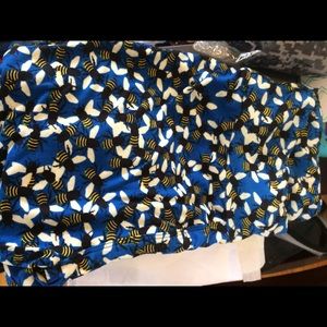 LLR blue bees leggings. OS. Never worn