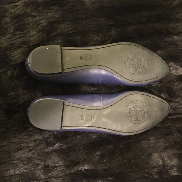 NWT Tory Burch Leather Hugo Flat in Ultramarine - Picture 2 of 4