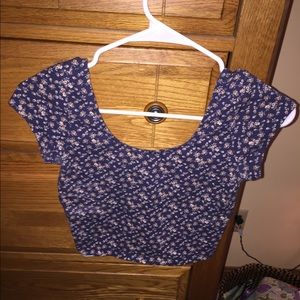 Charlotte russe flower pattern crop top