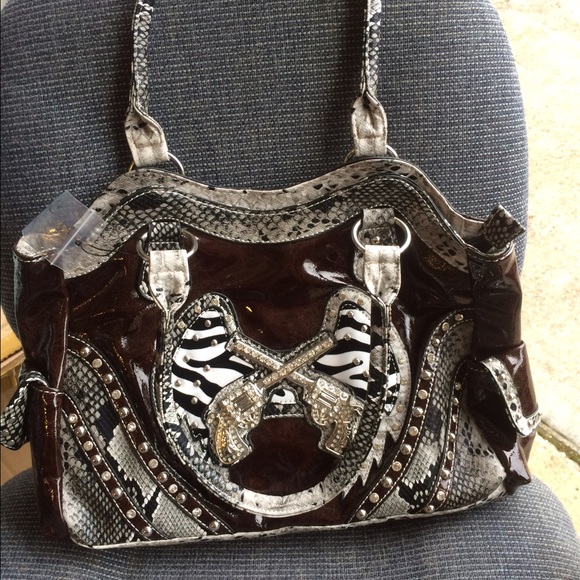 Coffee color western style handbag