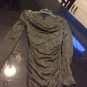 Beautiful long sleeve to the knee dress.  Sequence