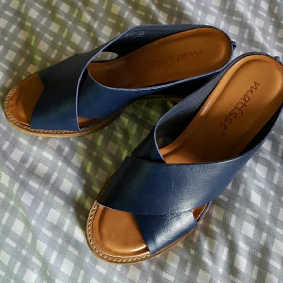 Navy blue sandals