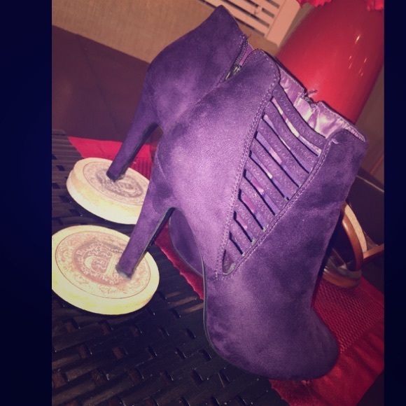 Royal Purple Suede Booties