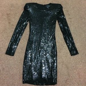 Forever 21 Sequin Long Sleeve LBD