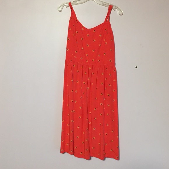 ORANGE FLORAL DRESS