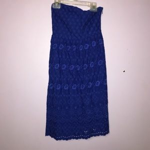 BLU STRAPLESS DRESS