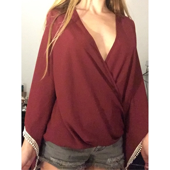 Flowy open front blouse