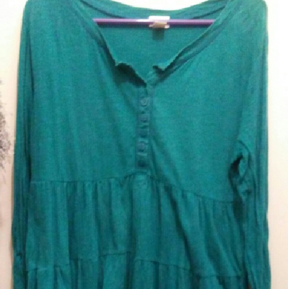 Mossimo longsleeve teal dress/long shirt