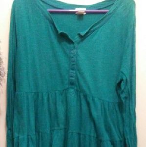 Mossimo longsleeve teal dress/long shirt