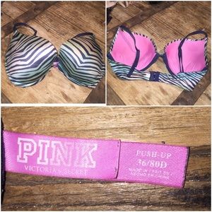 PINK VS Push up Bra (Blue Zebra)