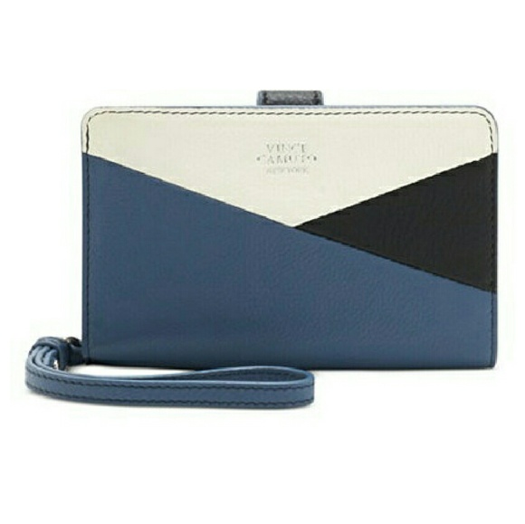 Vince Camuto Katya Leather Wristlet in Night Sky