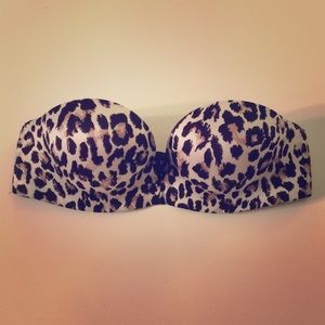 Victoria's Secret Padded Strapless Bra Leopard