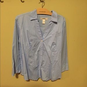 Cotton button down blouse with cute detailing