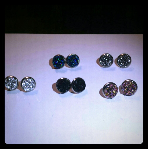 Faux Druzy earrings for stephcafiero