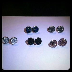 Faux Druzy earrings for stephcafiero