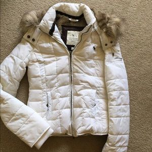 White Puffy Winter Coat