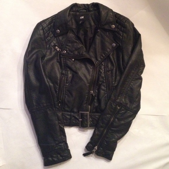 Black half leather jacket ❤️