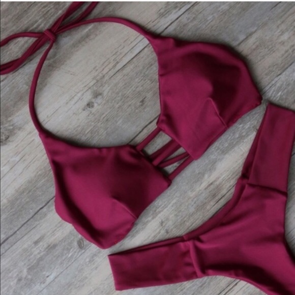 Maroon Two piece bikini set