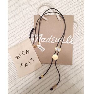 NWT Madewell Marble Bolo Necklace