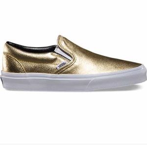 Gold metallic vans