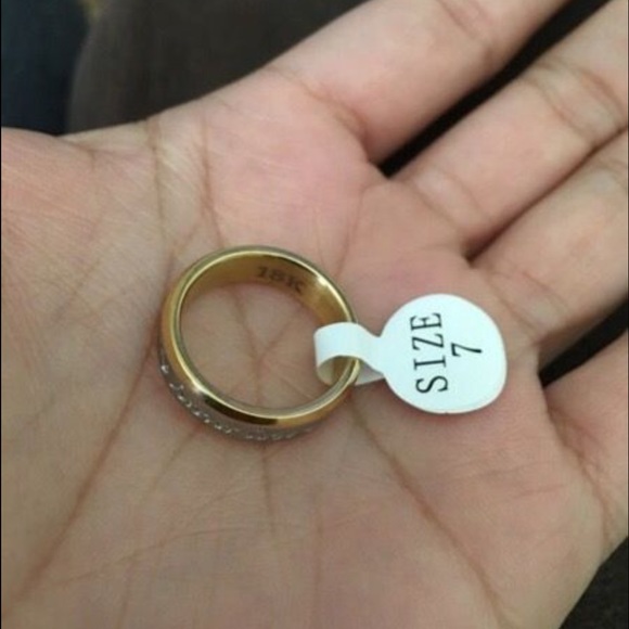 18K gold plated Forever love wedding ring - Picture 4 of 6