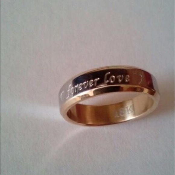 18K gold plated Forever love wedding ring - Picture 3 of 6