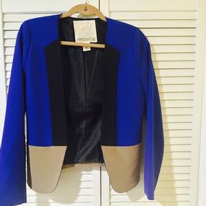 Arden B multi color- blue, tan, black blazer