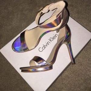 Brand new Vivian Rainbow Metallic sandles