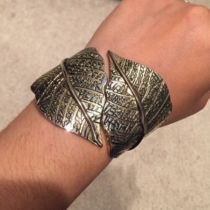 Brass leaf bracelet