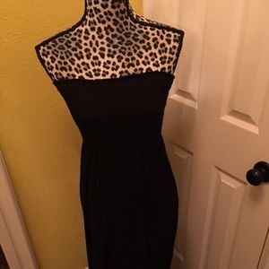 Black Strapless Maxi Dress