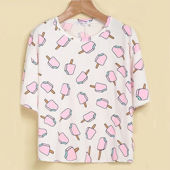🌟Ice cream Popsicle Print Blouse