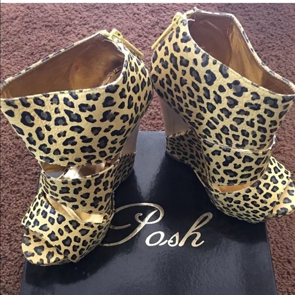 Animal print wedges cheetah - Picture 1 of 2