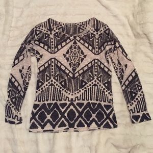 Ginger G Long Sleeve Aztec Top