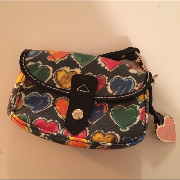 Dooney & Bourke colorful heart wristlet