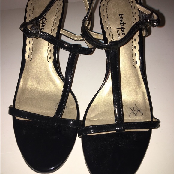 Black patent, strappy pump. Nordstrom boutique