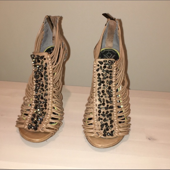 Sam Edelman studded nude heels